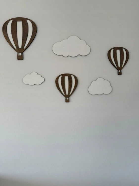 Zestaw chmurki balony na ścianę dekoracja do pokoju dziecka 6szt
