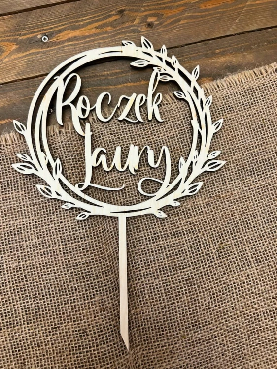 Topper na tort Roczek personalizowany