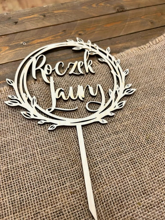 Topper na tort Roczek personalizowany