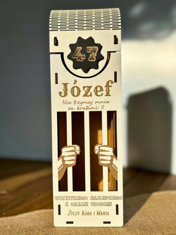 Pudełko skrzynka na alkohol - Nie trzymaj mnie za kratami!