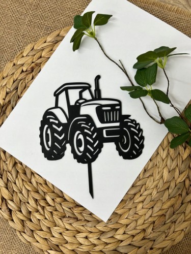TOPPER NA TORT TRAKTORT URODZINY IMIENINY CZARNY