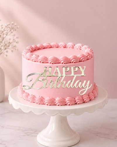 Topper/dekor na tort "Happy Birthday" wersja standard