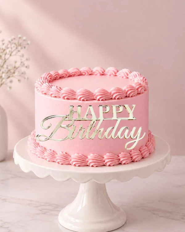 Topper/dekor na tort "Happy Birthday" wersja standard