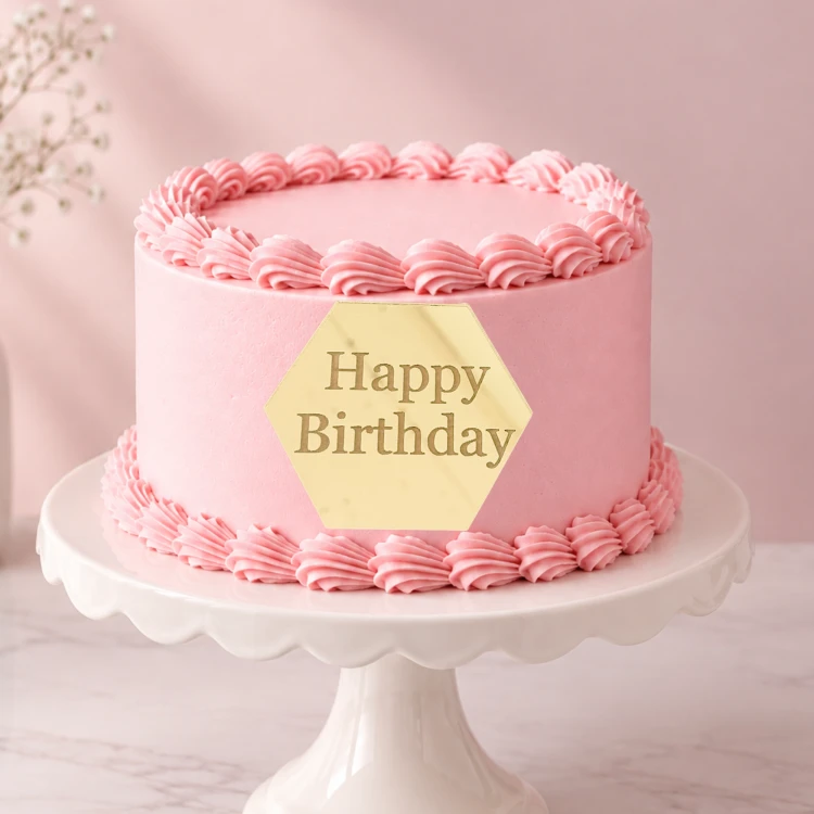 Dekor tabliczka "Happy Birthday" sześcian