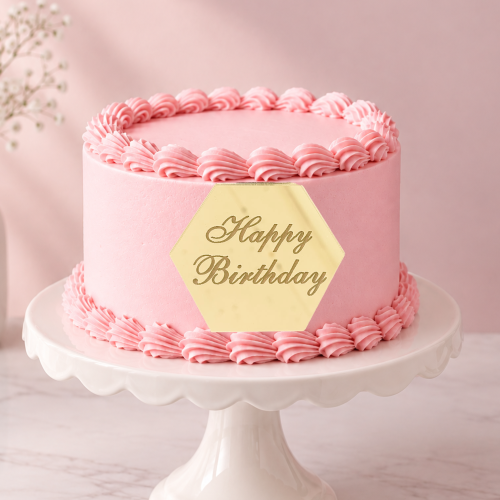 Dekor tabliczka "Happy Birthday" sześcian