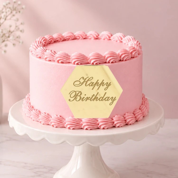 Dekor tabliczka "Happy Birthday" sześcian