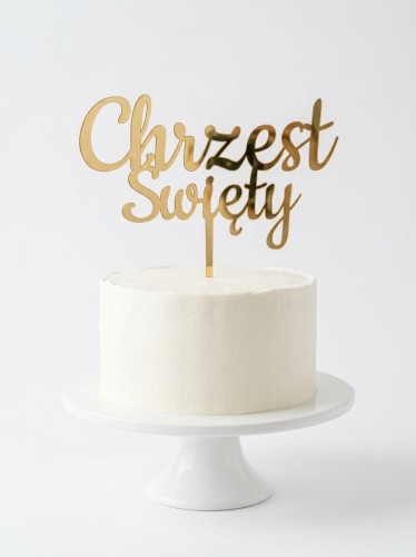 Topper na tort napis "Chrzest Święty" pleksi