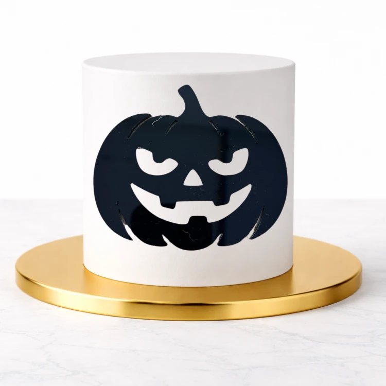 topper Dekor na bok tortu  na hallowen "Mroczna dynia"