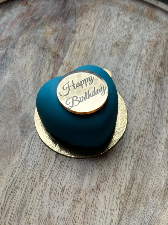 Zestaw dekorów na monoporcje napis okrągłe "Happy Birthday" 6 szt